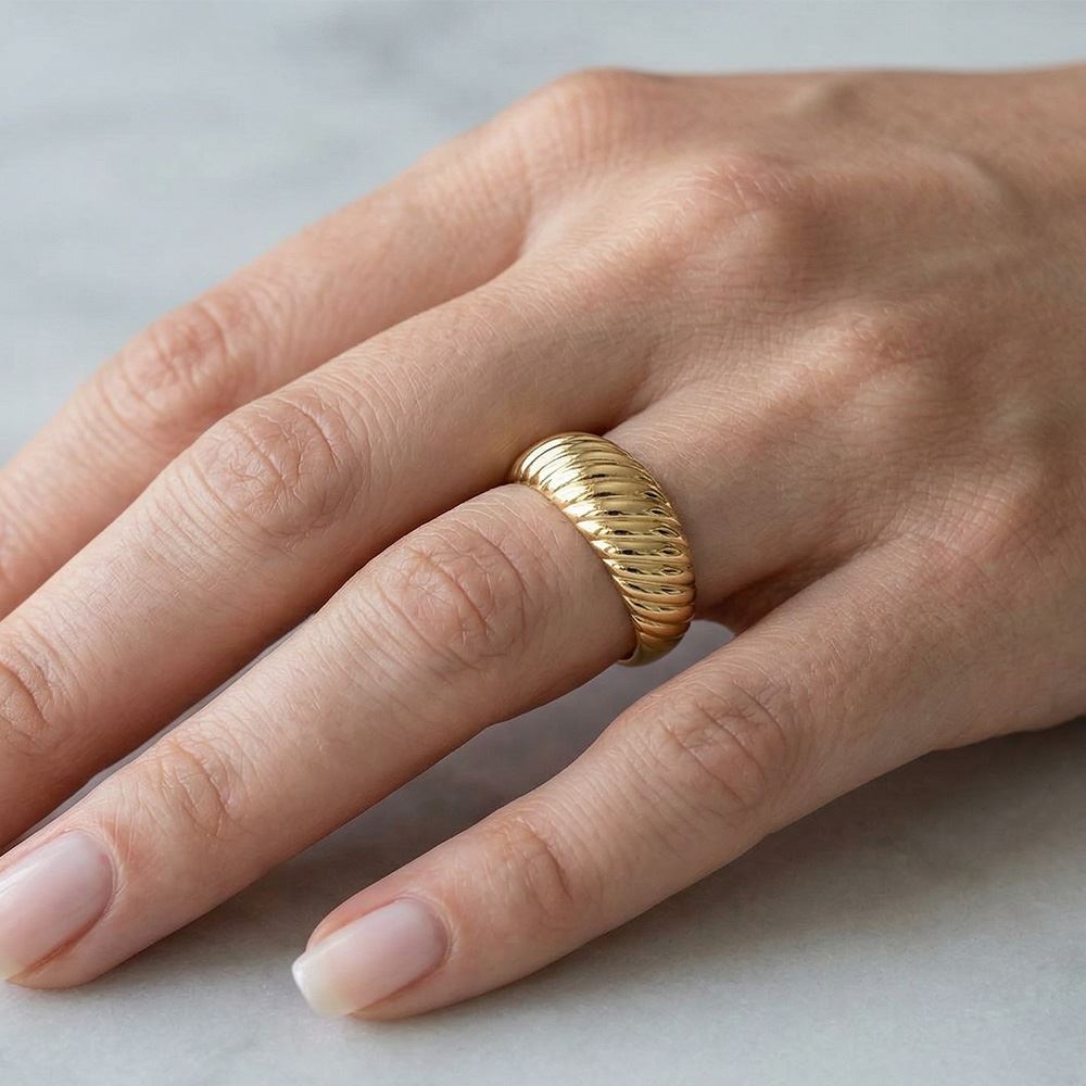 Midye Çizgi Tasarım Yüzük