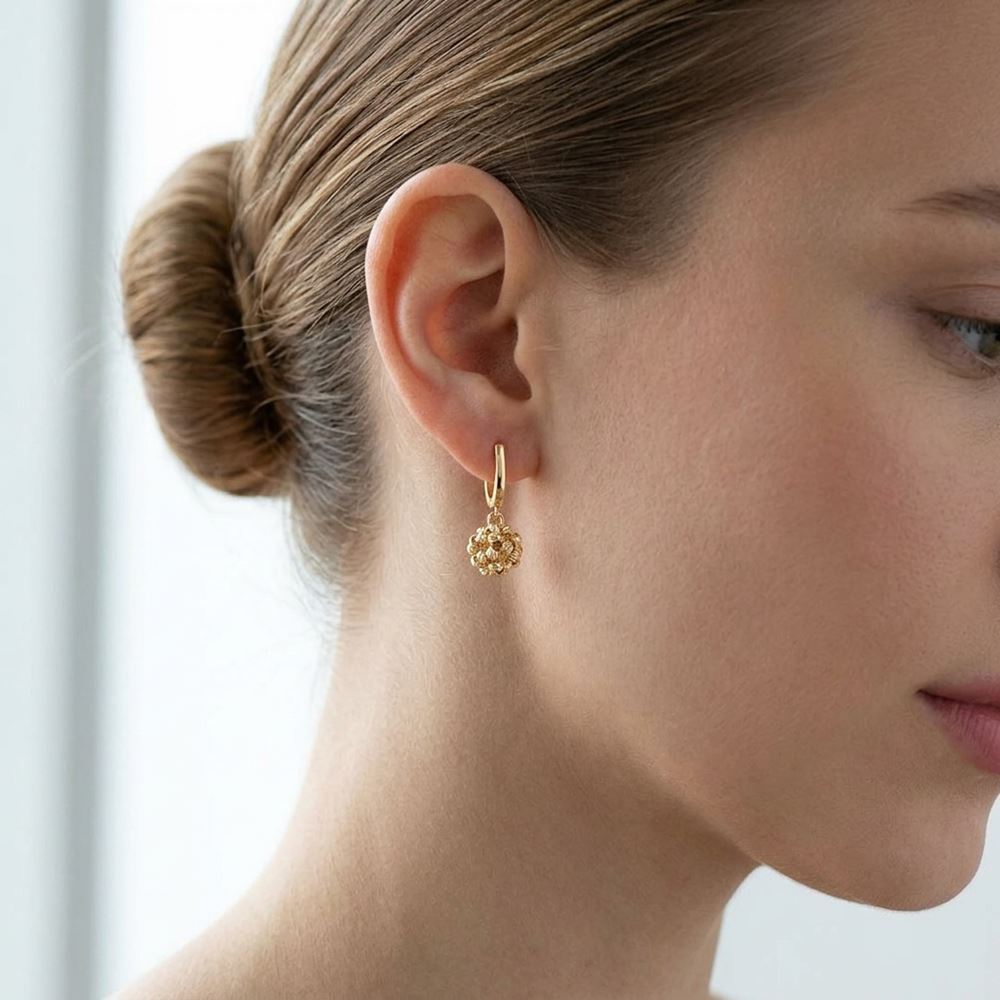 Dorika Tasarım Halka Küpe