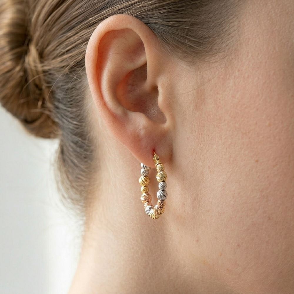 Dorika Toplu Büyük Boy Küpe (2,5x2,5 cm 2,5 mm)