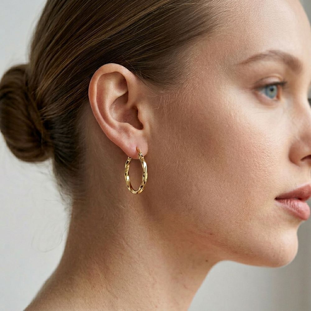 Burgu Tasarım Küpe(2*2 Cm 0.5 Mm)