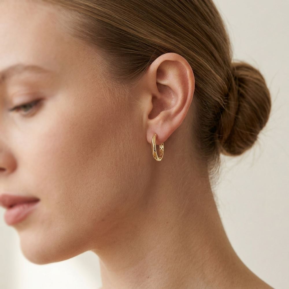 Geometrik Halka Küpe(1,8*1,8 Cm 0,25 Mm)