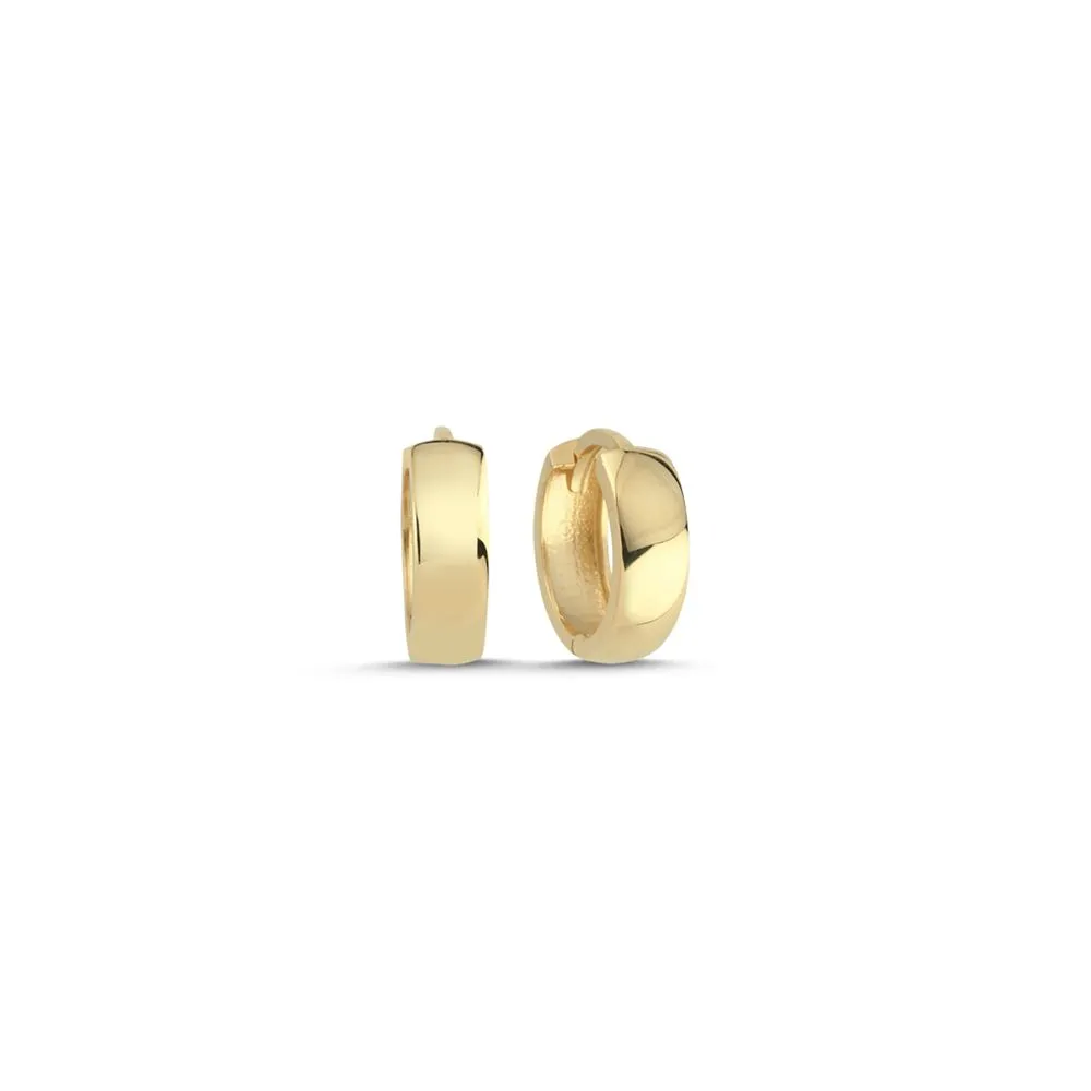 Mini Boy Sade Oval Halka Küpe (1,1x1,1 cm 3 mm)