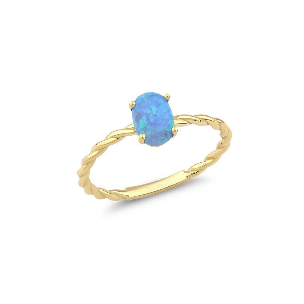 Burgu Tasarım Opal Taşlı Yüzük