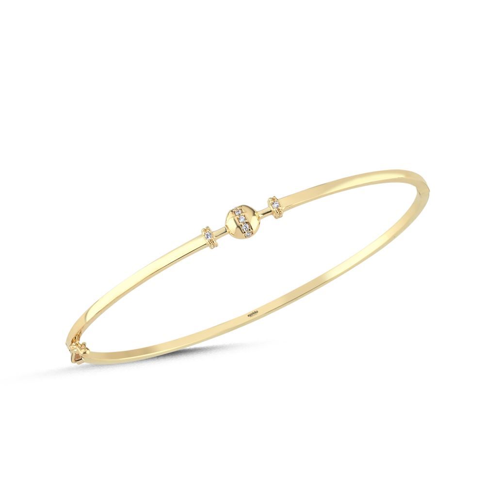 Oval Taşlı Tasarım Kelepçe (6*5 Cm 1 Mm)