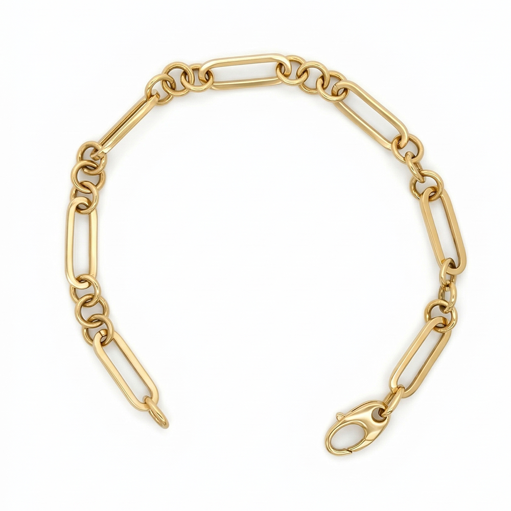 Ataç Oval Tasarım Altın Bileklik