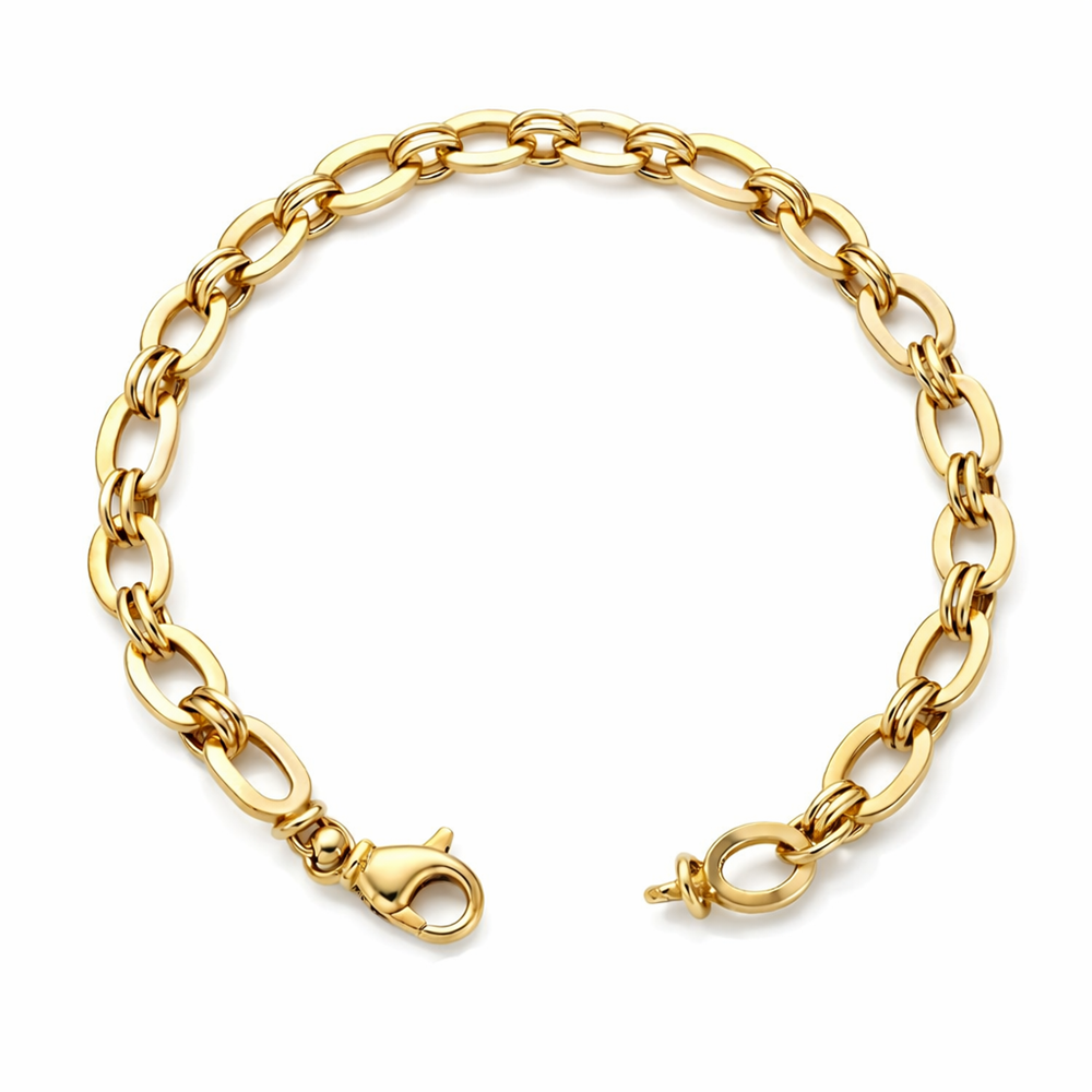 Ataç Oval Tasarım Altın Bileklik